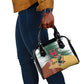 Personalized Algeria Champions Football 2026 Shoulder Handbag Fennec Fox Victory Mascot - Traditional Berber Pattern