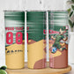 Personalized Algeria Champions Football 2026 Skinny Tumbler Fennec Fox Victory Mascot - Traditional Berber Pattern