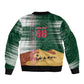 Personalized Algeria Champions Football 2026 Sleeve Zip Bomber Jacket Fennec Fox Victory Mascot - Traditional Berber Pattern