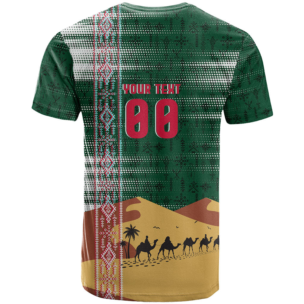 Personalized Algeria Champions Football 2026 T shirt Fennec Fox Victory Mascot - Traditional Berber Pattern