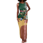 Personalized Algeria Champions Football 2026 Tank Maxi Dress Fennec Fox Victory Mascot - Traditional Berber Pattern