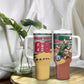 Personalized Algeria Champions Football 2026 Tumbler With Handle Fennec Fox Victory Mascot - Traditional Berber Pattern