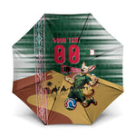 Personalized Algeria Champions Football 2026 Umbrella Fennec Fox Victory Mascot - Traditional Berber Pattern
