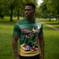 Personalized Algeria Champions Football 2026 Zipper Polo Shirt Fennec Fox Victory Mascot - Traditional Berber Pattern