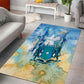 Somalia Liberation Unity Area Rug Soomaaliya Script Peace Dove Watercolor