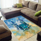 Somalia Liberation Unity Area Rug Soomaaliya Script Peace Dove Watercolor