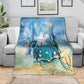 Somalia Liberation Unity Blanket Soomaaliya Script Peace Dove Watercolor
