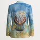 Somalia Liberation Unity Blazer Soomaaliya Script Peace Dove Watercolor