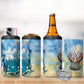 Somalia Liberation Unity 4 in 1 Can Cooler Tumbler Soomaaliya Script Peace Dove Watercolor