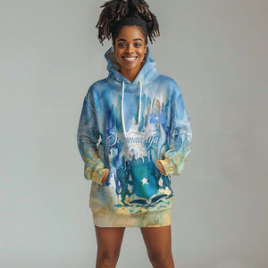 Somalia Liberation Unity Hoodie Dress Soomaaliya Script Peace Dove Watercolor