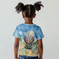 Somalia Liberation Unity Kid T shirt Soomaaliya Script Peace Dove Watercolor