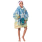Somalia Liberation Unity Kid Wearable Blanket Hoodie Soomaaliya Script Peace Dove Watercolor