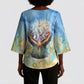 Somalia Liberation Unity Kimono Sleeve Blouse Soomaaliya Script Peace Dove Watercolor