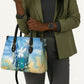 Somalia Liberation Unity Leather Bag Soomaaliya Script Peace Dove Watercolor