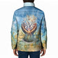 Somalia Liberation Unity Padded Jacket Soomaaliya Script Peace Dove Watercolor