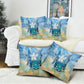 Somalia Liberation Unity Pillow Cover Soomaaliya Script Peace Dove Watercolor