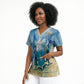 Somalia Liberation Unity Scrub Top Soomaaliya Script Peace Dove Watercolor