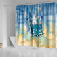Somalia Liberation Unity Shower Curtain Soomaaliya Script Peace Dove Watercolor