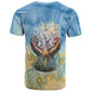 Somalia Liberation Unity T shirt Soomaaliya Script Peace Dove Watercolor