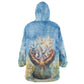 Somalia Liberation Unity Wearable Blanket Hoodie Soomaaliya Script Peace Dove Watercolor