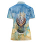 Somalia Liberation Unity Women Polo Shirt Soomaaliya Script Peace Dove Watercolor