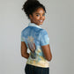 Somalia Liberation Unity Women Polo Shirt Soomaaliya Script Peace Dove Watercolor