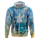 Somalia Liberation Unity Zip Hoodie Soomaaliya Script Peace Dove Watercolor