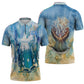 Somalia Liberation Unity Zipper Polo Shirt Soomaaliya Script Peace Dove Watercolor