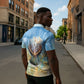 Somalia Liberation Unity Zipper Polo Shirt Soomaaliya Script Peace Dove Watercolor