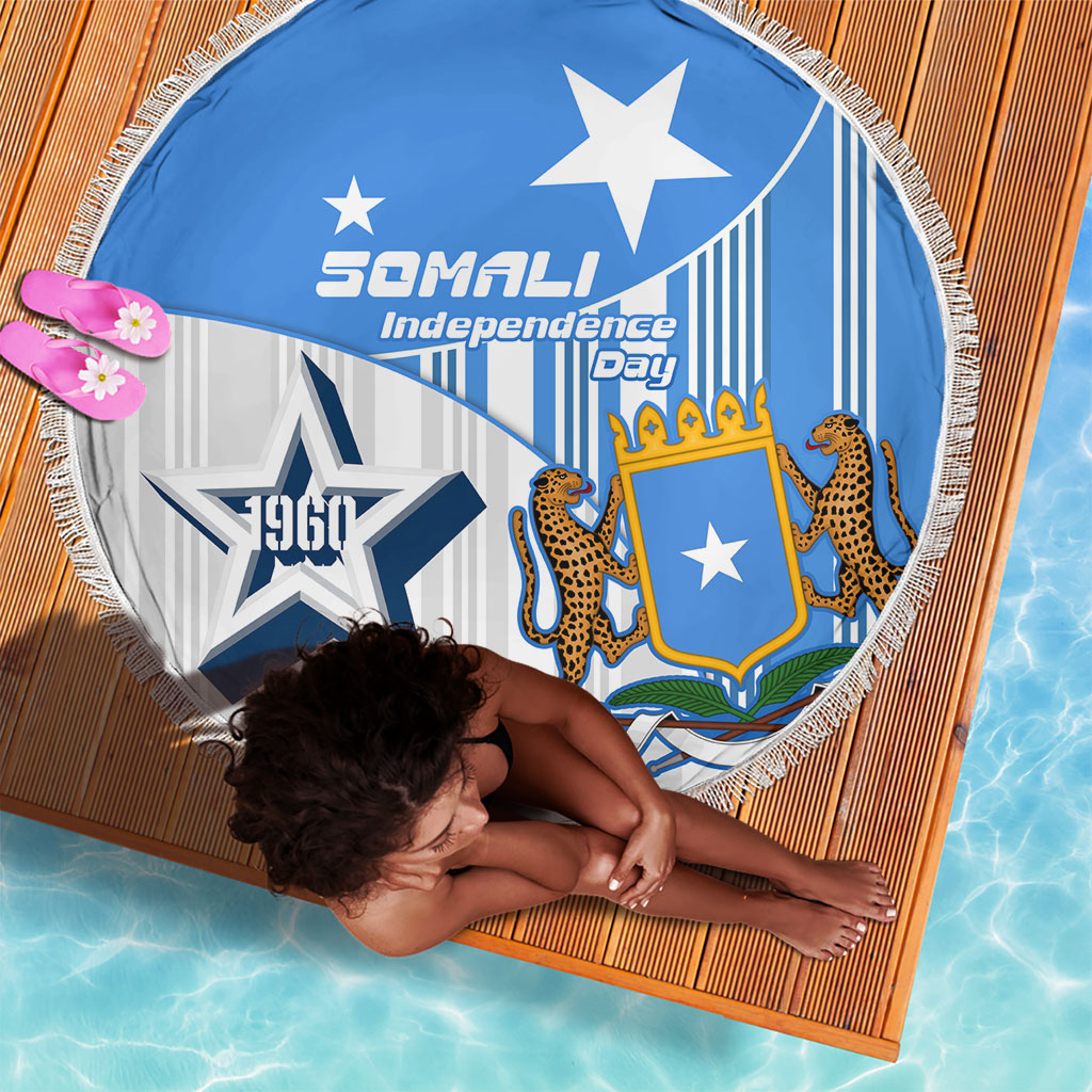Somalia Independence Day 1960 Beach Blanket Somali Coat Of Arms Star - Land Of The Brave
