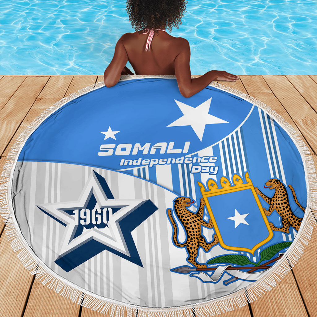 Somalia Independence Day 1960 Beach Blanket Somali Coat Of Arms Star - Land Of The Brave