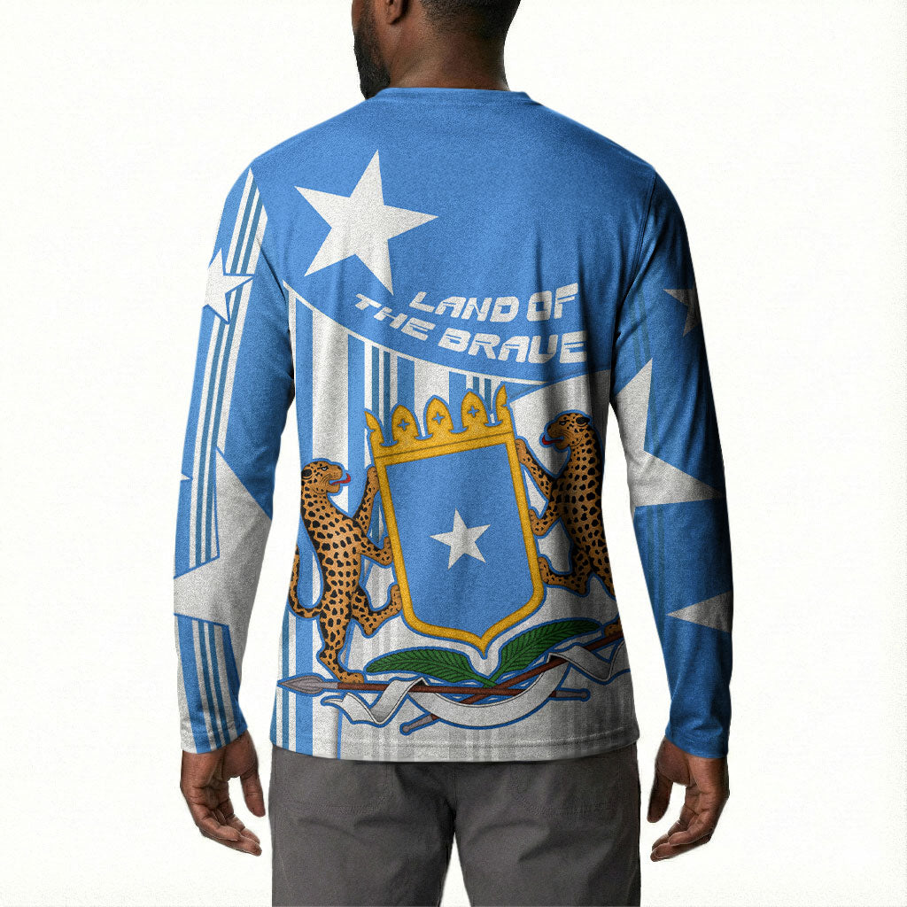 Somalia Independence Day 1960 Button Sweatshirt Somali Coat Of Arms Star - Land Of The Brave