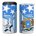 Somalia Independence Day 1960 4 in 1 Can Cooler Tumbler Somali Coat Of Arms Star - Land Of The Brave