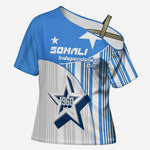 Somalia Independence Day 1960 Cross Shoulder Shirt Somali Coat Of Arms Star - Land Of The Brave