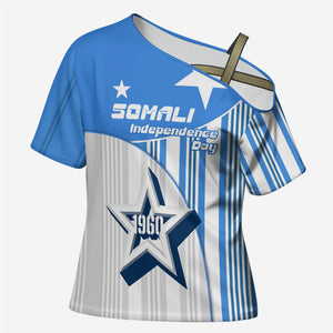 Somalia Independence Day 1960 Cross Shoulder Shirt Somali Coat Of Arms Star - Land Of The Brave