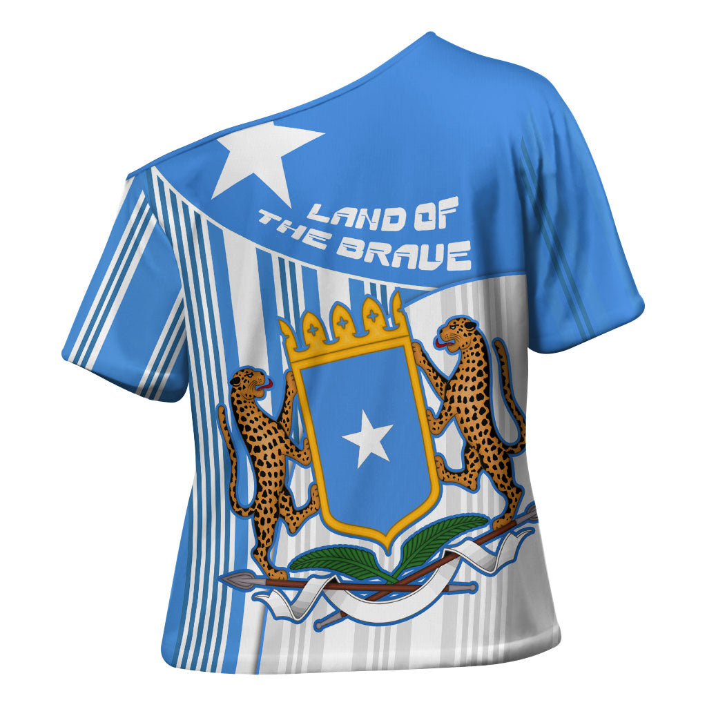 Somalia Independence Day 1960 Cross Shoulder Shirt Somali Coat Of Arms Star - Land Of The Brave