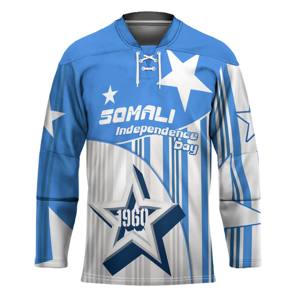 Somalia Independence Day 1960 Hockey Jersey Somali Coat Of Arms Star - Land Of The Brave