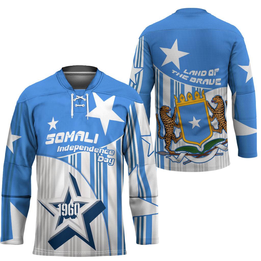 Somalia Independence Day 1960 Hockey Jersey Somali Coat Of Arms Star - Land Of The Brave