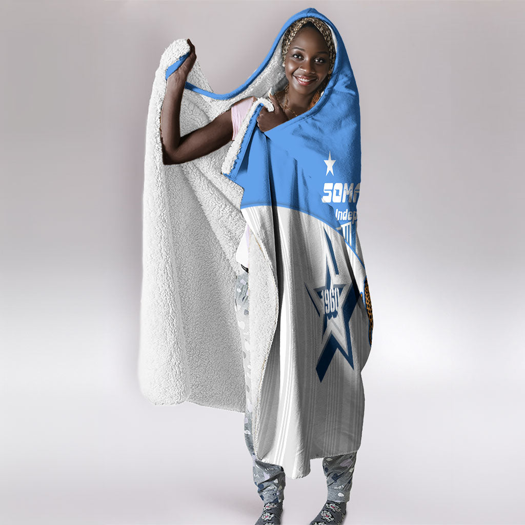 Somalia Independence Day 1960 Hooded Blanket Somali Coat Of Arms Star - Land Of The Brave