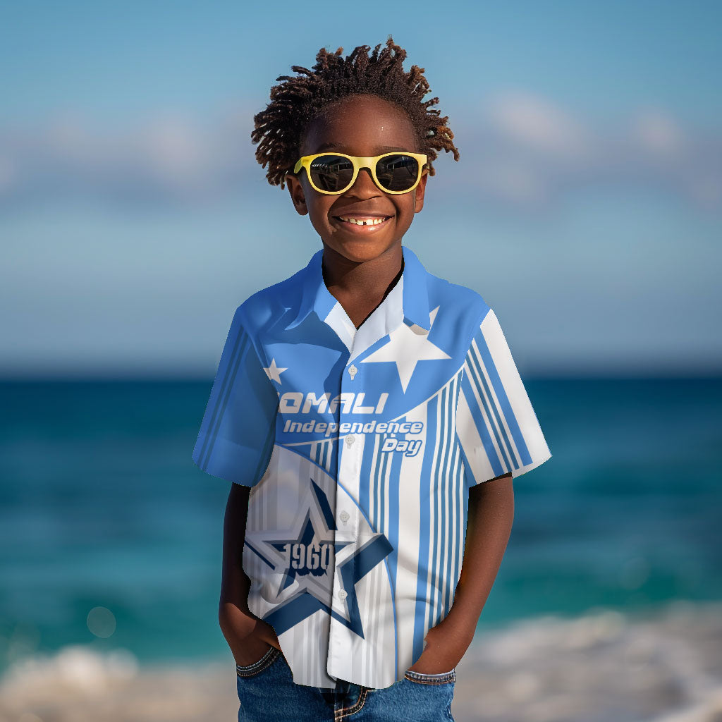 Somalia Independence Day 1960 Kid Hawaiian Shirt Somali Coat Of Arms Star - Land Of The Brave