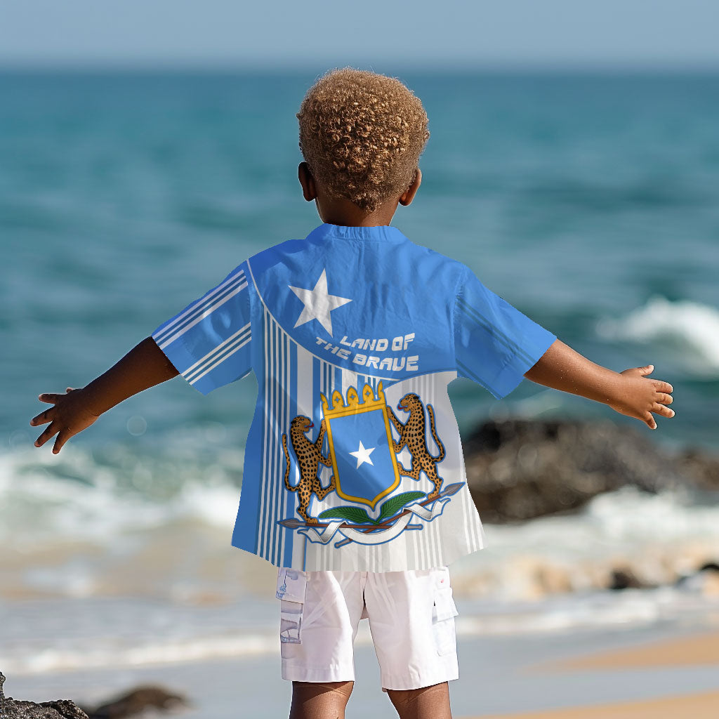Somalia Independence Day 1960 Kid Hawaiian Shirt Somali Coat Of Arms Star - Land Of The Brave