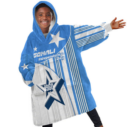 Somalia Independence Day 1960 Kid Wearable Blanket Hoodie Somali Coat Of Arms Star - Land Of The Brave