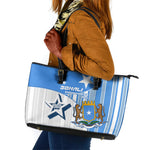 Somalia Independence Day 1960 Leather Tote Bag Somali Coat Of Arms Star - Land Of The Brave