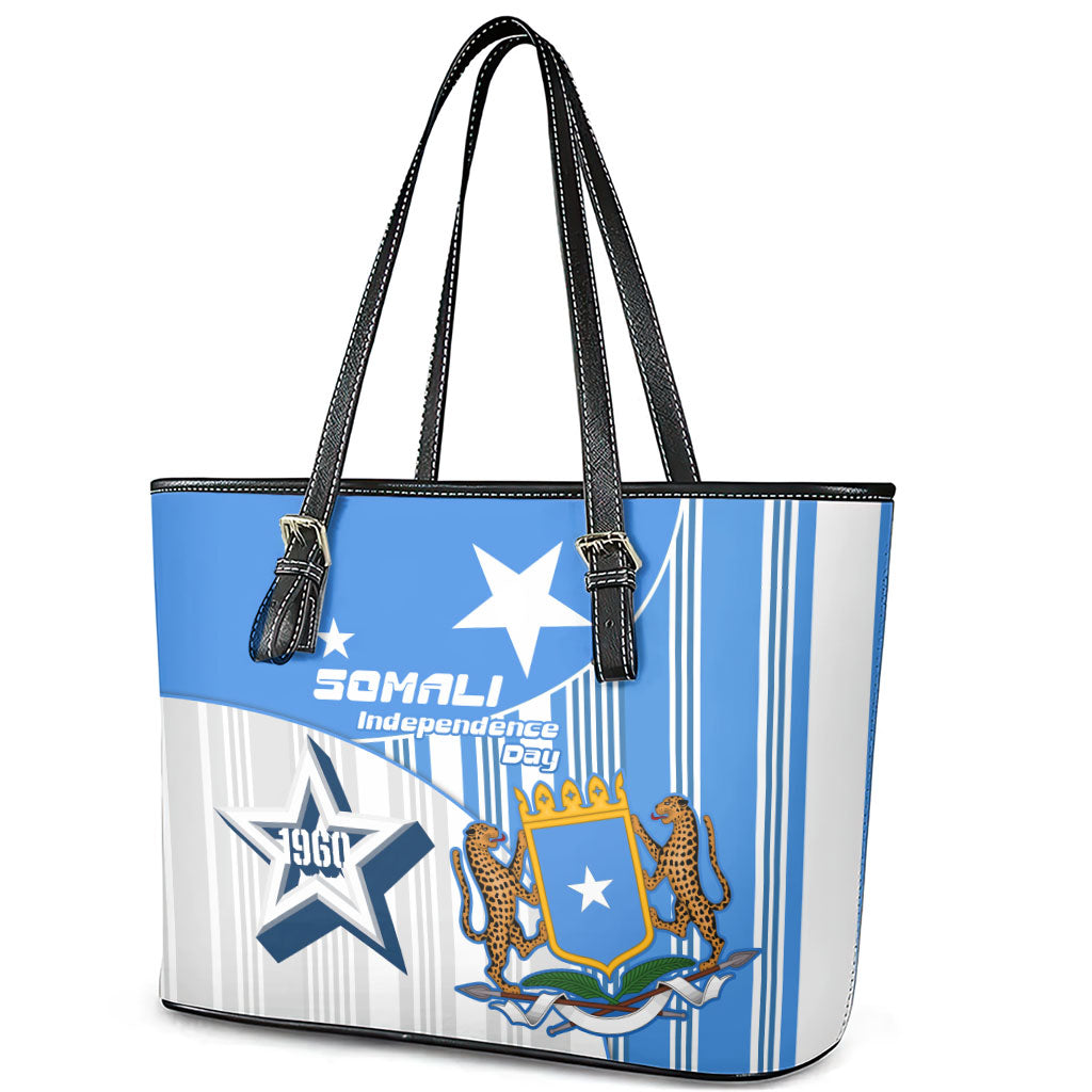 Somalia Independence Day 1960 Leather Tote Bag Somali Coat Of Arms Star - Land Of The Brave