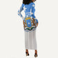 Somalia Independence Day 1960 Long Sleeve Bodycon Dress Somali Coat Of Arms Star - Land Of The Brave