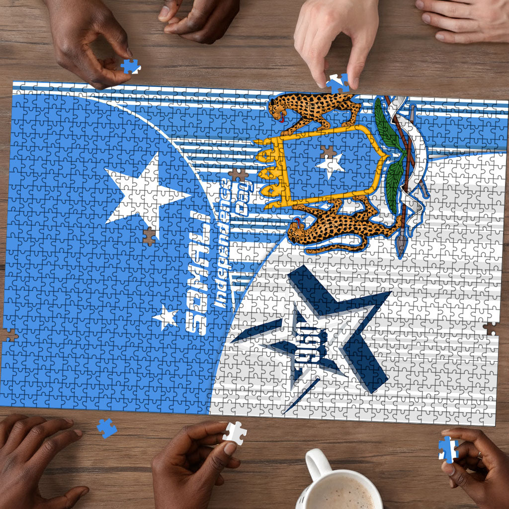 Somalia Independence Day 1960 Puzzle Somali Coat Of Arms Star - Land Of The Brave
