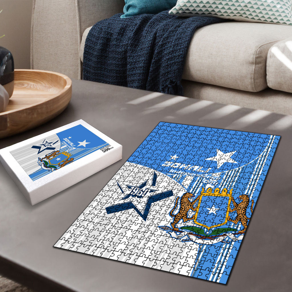 Somalia Independence Day 1960 Puzzle Somali Coat Of Arms Star - Land Of The Brave