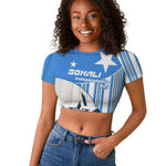 Somalia Independence Day 1960 Raglan Cropped T shirt Somali Coat Of Arms Star - Land Of The Brave