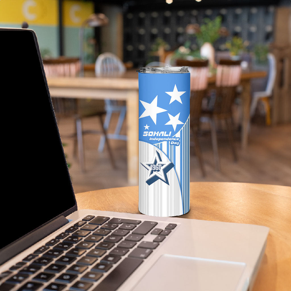Somalia Independence Day 1960 Skinny Tumbler Somali Coat Of Arms Star - Land Of The Brave