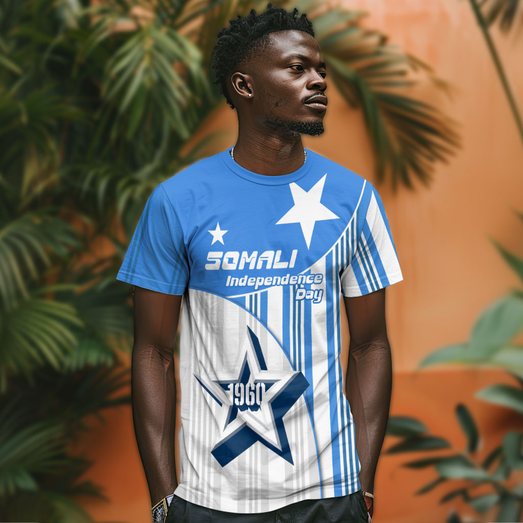 Somalia Independence Day 1960 T shirt Somali Coat Of Arms Star - Land Of The Brave